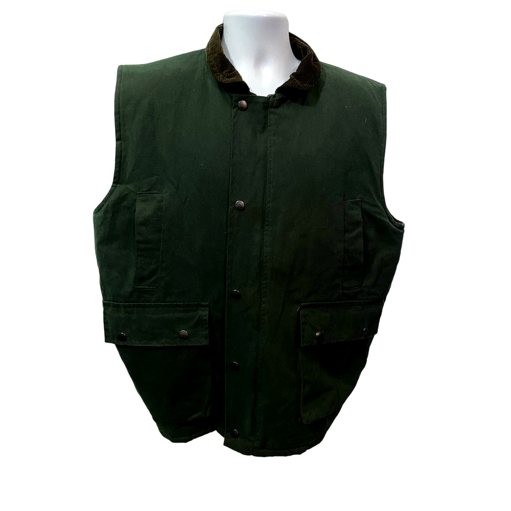 Work Wear King Green zip up Outdoors Camping Hunting Vest Size Large